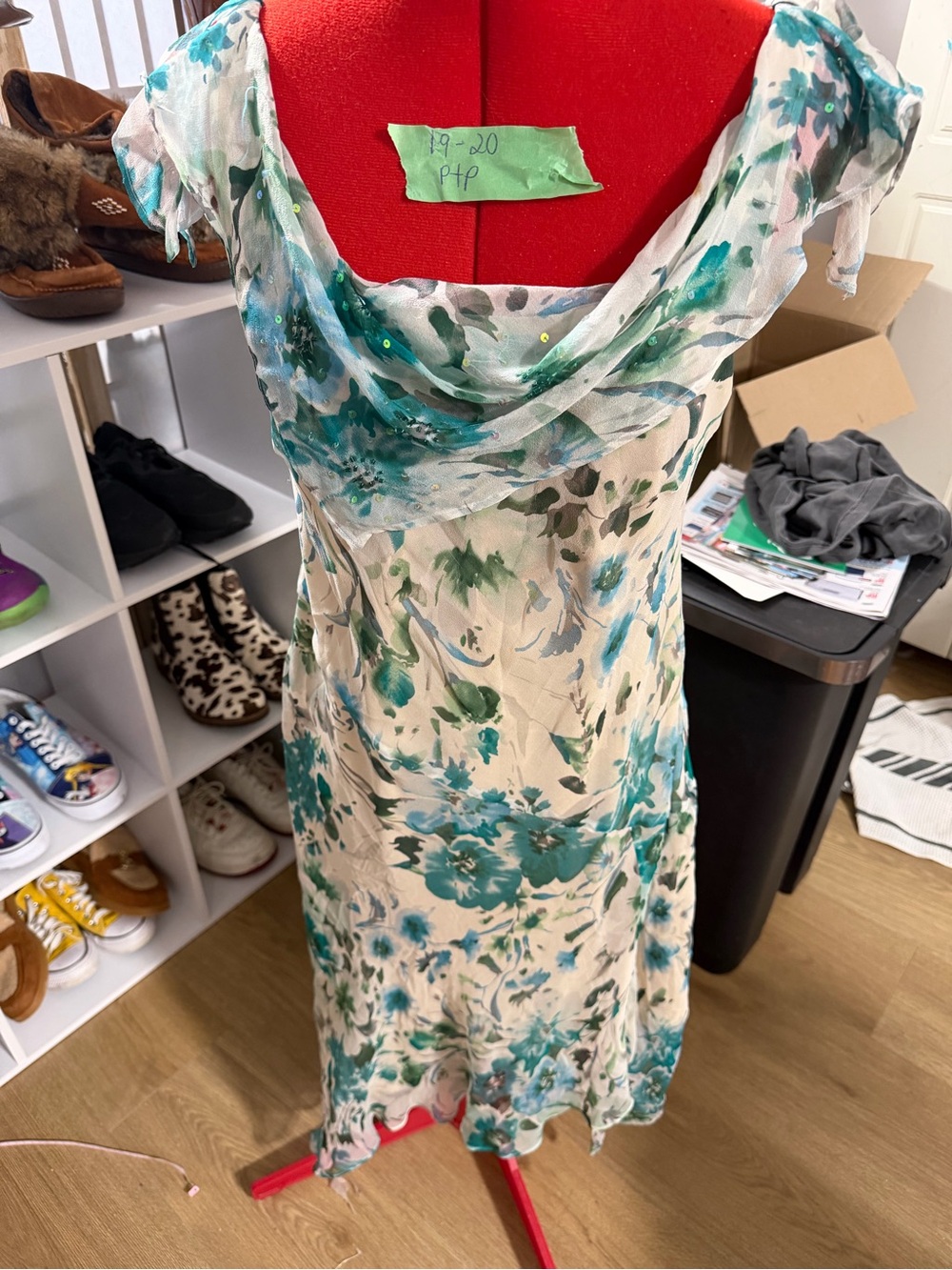 Floral Cowl-Neck Fairy Dress
